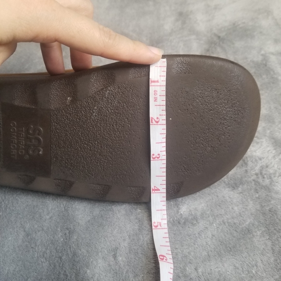 SAS Tripad Comfort WORN IN Brown Leather Womens 3 Buckle Sandals READ - Picture 8 of 12
